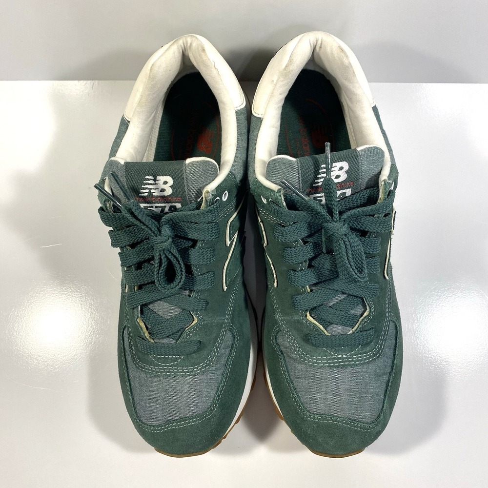 New Balance 574 Mens Size 10 Classic Green Heather Green Off White Gum ML574WCR - Picture 3 of 10